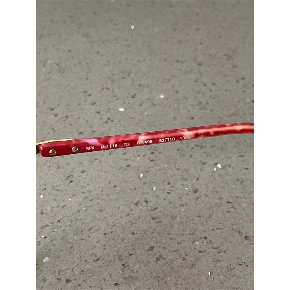 Silhouette SPX M1718 /20 C1499 62/10 135 Austria Red Eyeglasses FRAMES ONLY